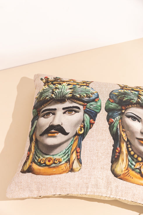 Testa di Moro cushion (green)